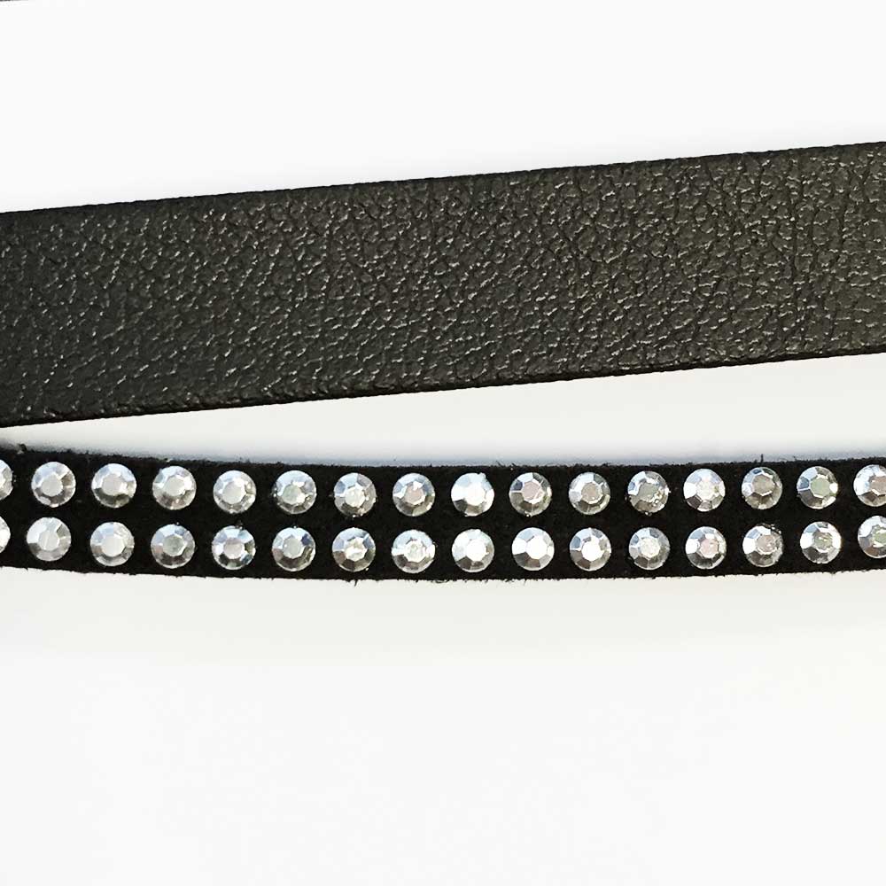 Zac's Alter Ego - Double with beads Choker - Black